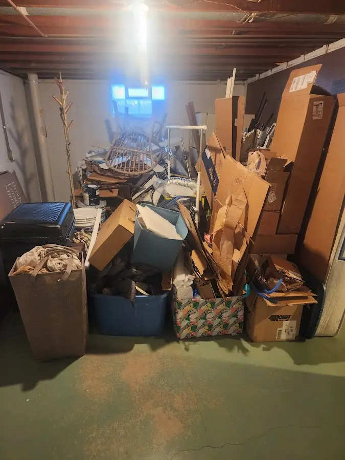 Roll-off dumpster container at job site for Roll Off Dumpster Rental in Downingtown